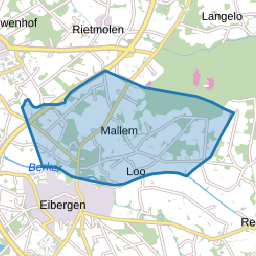 Verspreide huizen Mallem en Loo