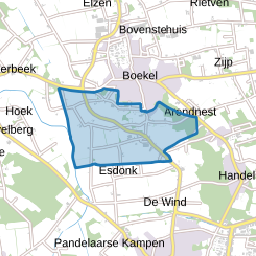 Verspreide huizen Zandhoek en Peelstraat