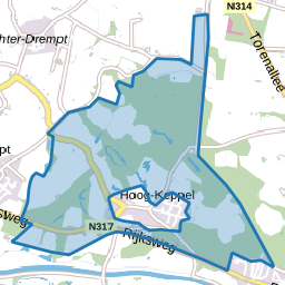 Verspreide huizen Hoog-Keppel