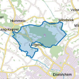 Verspreide huizen ten zuidoosten van Hummelo