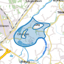 Verspreide huizen Olburgen en Rha