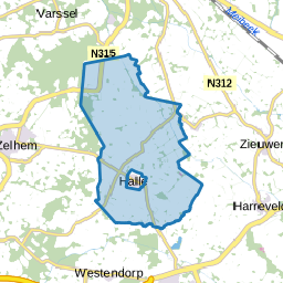 Verspreide huizen Halle