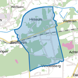 Verspreide huizen Hessum-Rechteren