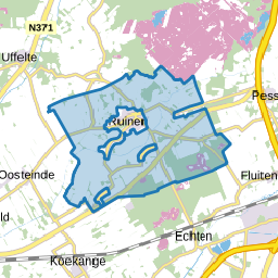 Verspreide huizen Ruinen