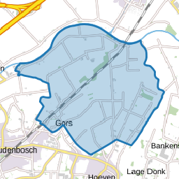 Verspreide huizen ten noorden van Hoeven