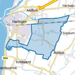 Verspreide huizen Harlingen