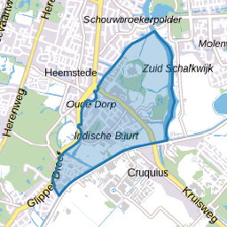 Oude Dorp, Indische buurt en omgeving