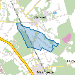 Verspreide huizen ten zuiden van Sterksel