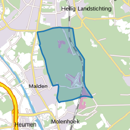 Verspreide huizen bosgebied ten oosten kanaal