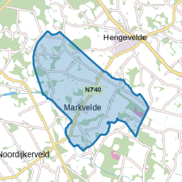 Verspreide huizen Markvelde