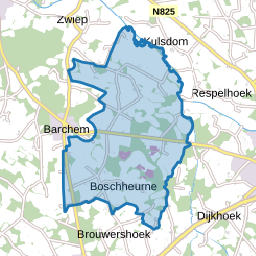 Verspreide huizen Boschheurne en Zwiepsche Broek