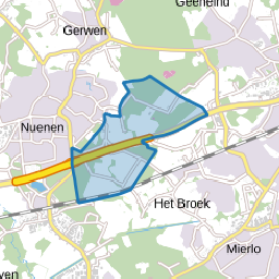 Verspreide huizen ten zuidoosten van Nuenen