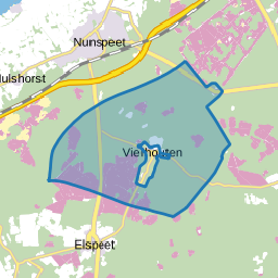 Verspreide huizen bosgebied Vierhouten