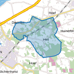 Verspreide huizen Hell en Diermen