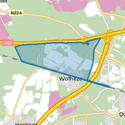 Wolfheze ten noorden van het spoor