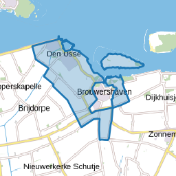 Verspreide huizen Brouwershaven