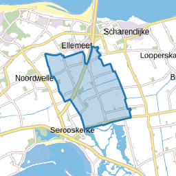 Verspreide huizen ten zuiden van Ellemeet