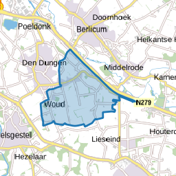 Verspreide huizen Spurk en 't Woud