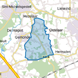 Verspreide huizen ten oosten van Gemonde