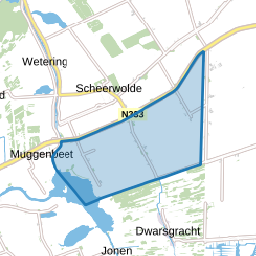 Verspreide huizen polder Halfweg