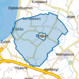 Verspreide huizen Pingjum