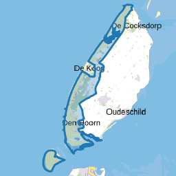 Verspreide huizen De Koog en het Duingebied