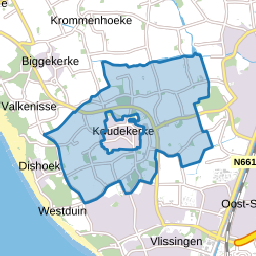 Verspreide huizen buiten recreatiegebied Koudekerke