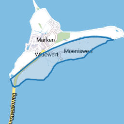 Verspreide huizen Op de Werven ten zuiden van kanaal