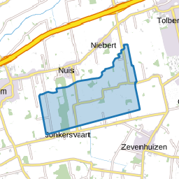 Verspreide huizen ten noorden van Jonkersvaart