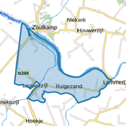 Verspreide huizen Ruigezand en Nieuwe Ruigezand