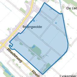 Verspreide huizen ten zuidoosten van Bellingwolde