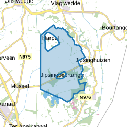 Verspreide huizen tussen Harpel en Sellingerbeetse