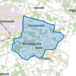 Verspreide huizen Brinkheurne en omgeving