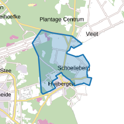 Verspreide huizen ten noorden van Huijbergen