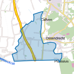 Verspreide huizen ten westen van Ossendrecht