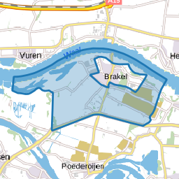Verspreide huizen in de polder Brakel