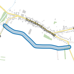 Weg achter Scheulder